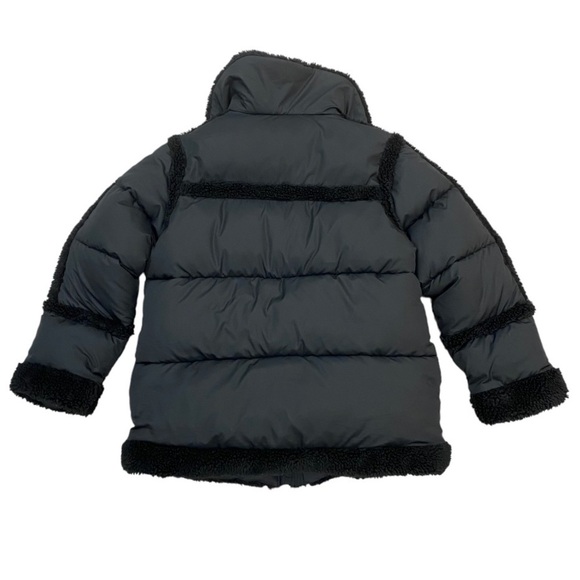 Urban Outfitters Borg Trim Puffer Jacket in Black Size Small - Picture 7 of 11